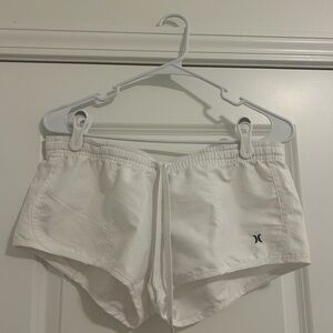 Hurley White Athletic Shorts for Active Wear